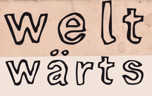 weltwärts Schriftzug