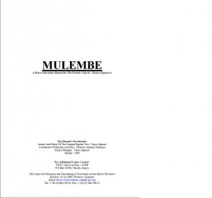 KURVE Wustrow mulembe peace education manual