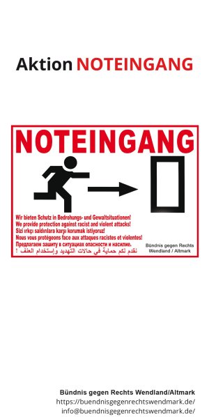 Flyer Aktions Noteingang 2024_Wendland Altmark cover